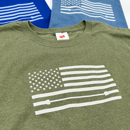 Barbell American Flag T-Shirt