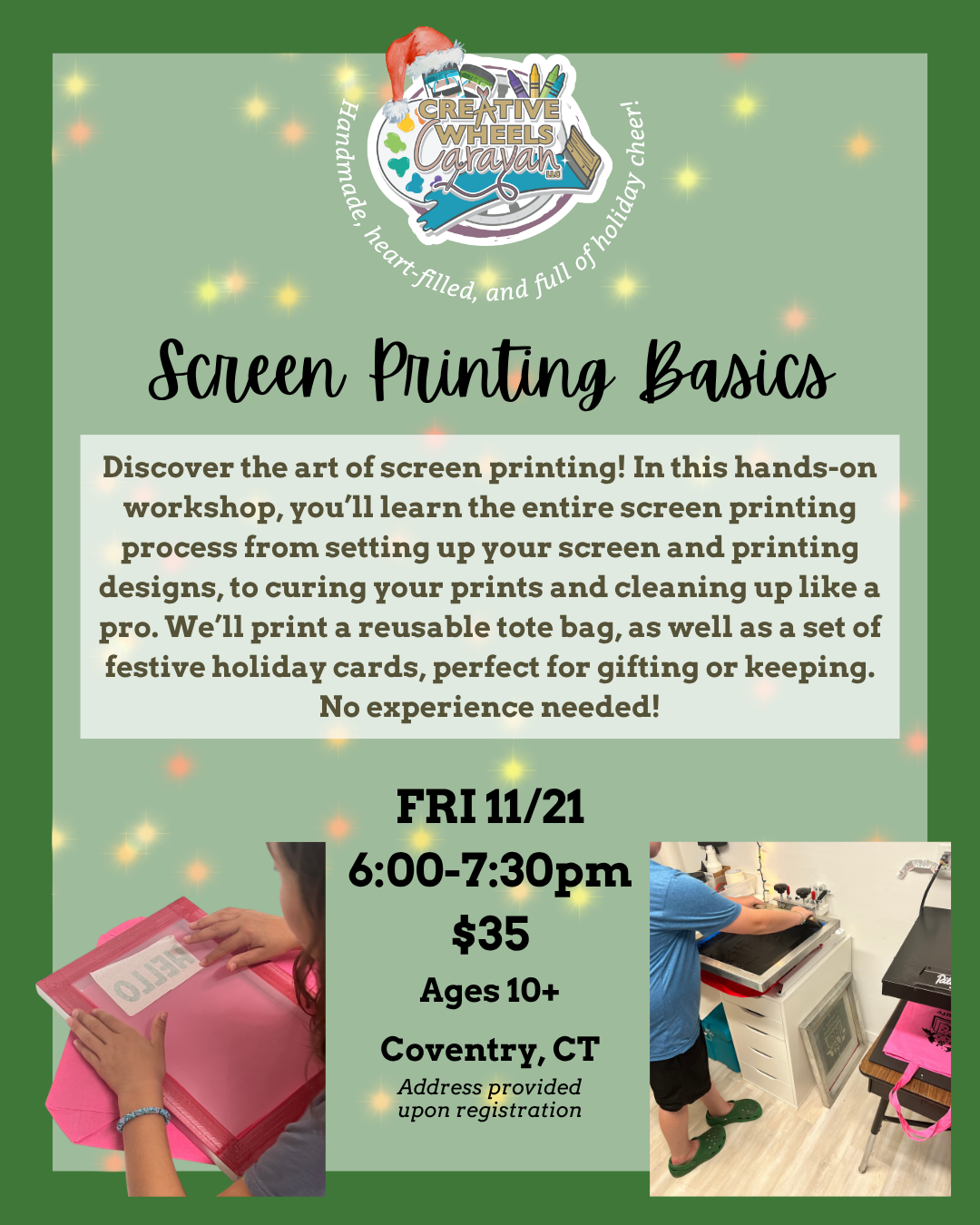 CWC: Holiday Workshops!