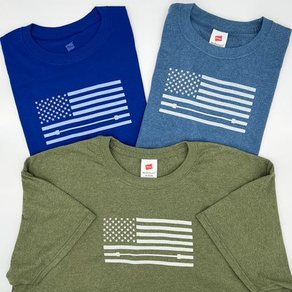 Barbell American Flag T-Shirt